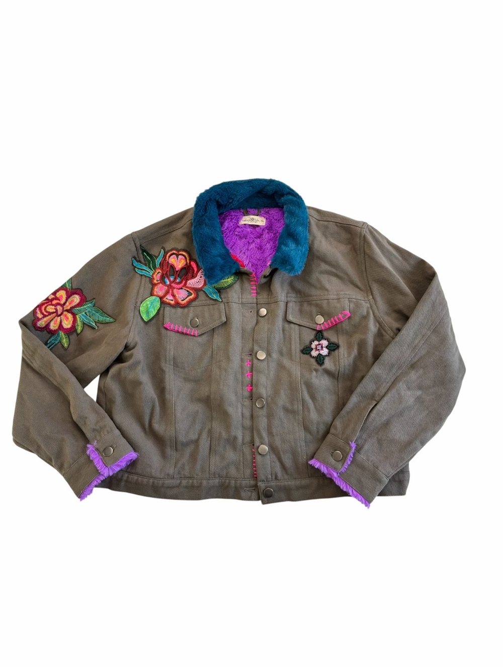 Natural Life Sherpa Lined Colorful jacket X-Large